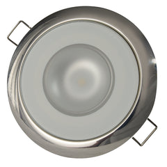 Lumitec Mirage  Flush Mount Down Light  Glass FinishPolished SS Bezel  3Color RedBlue NonDimming wWhite Dimming 113118