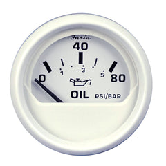 Faria Dress White 2 Oil Pressure Gauge 80 PSI 13102