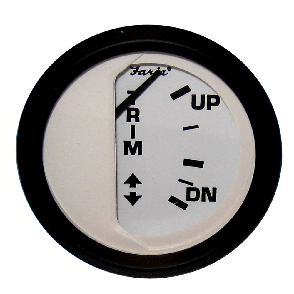 Faria Euro White 2 Trim Gauge f Mercury  Mariner MercruiserVolvo DP Yamaha 01 and Newer 12916