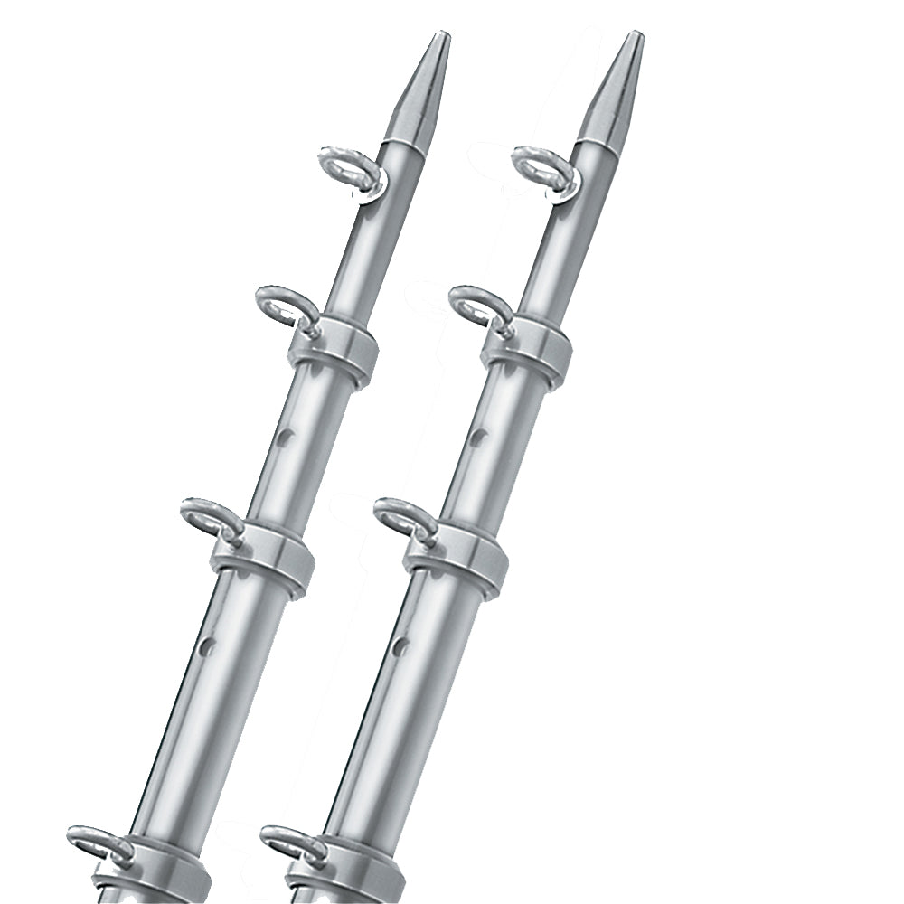 TACO 15 SilverSilver Outrigger Poles  118 Diameter OT0442VEL15