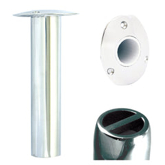 Tigress Oval Head SS Gunnel Mount Rod Holder  0 Degree  9 88527