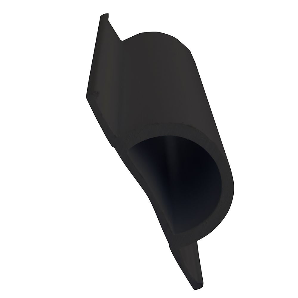 Dock Edge Standard D PVC Profile  16 Roll  Black 1193F