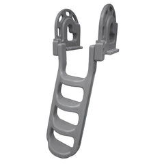 Dock Edge StandOff FlipUp Polyethylene Roto Molded 4Step Dock Ladder  Grey 2084F