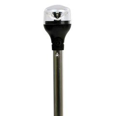 Attwood LightArmor PlugIn AllAround Light  20 Aluminum Pole  Black Horizontal Composite Base wAdapter 5550PA207