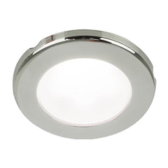 Hella Marine EuroLED 75 3 Round Screw Mount Down Light  White LED  Stainless Steel Rim  24V 958110121