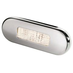 Hella Marine Surface Mount Oblong LED Courtesy Lamp  Warm White LED  Stainless Steel Bezel 980869401