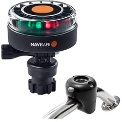 Navisafe Navilight 2NM Tricolor wNavimount Base  Rail Mount  Black 340KIT