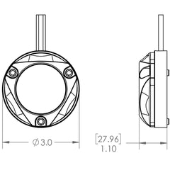 Lumitec Zambezi Mini Surface Mount Underwater Light  White  NonDimming 101456