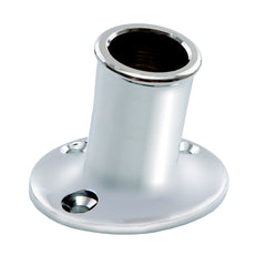Whitecap TopMounted Flag Pole Socket CPBrass  34 ID S5001