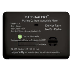 SafeTAlert 62 Series Carbon Monoxide Alarm  12V  62541Marine  Surface Mount  Black 62541MARINEBL