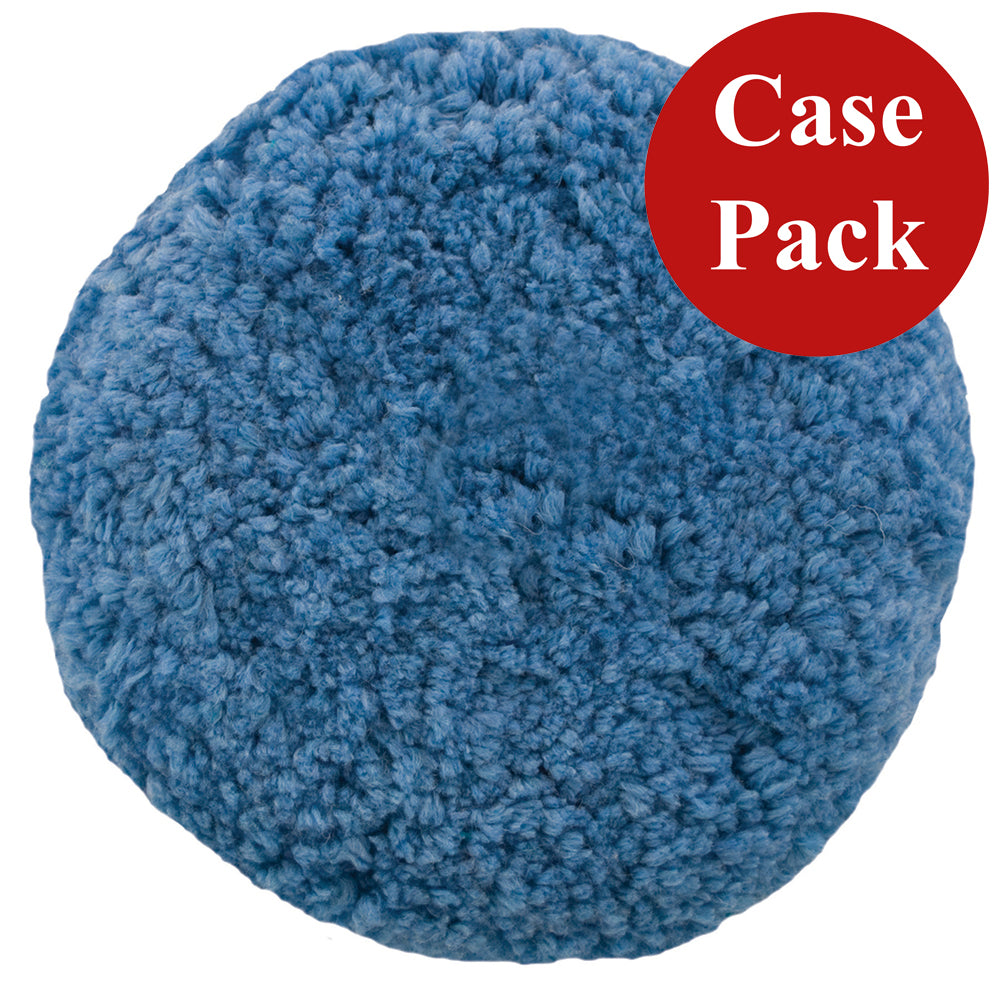 Presta Rotary Blended Wool Buffing Pad  Blue Soft Polish  Case of 12 890144CASE