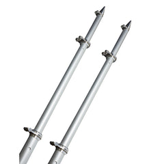 TACO 18 Deluxe Outrigger Poles wRollers  SilverSilver OT0318HDVEL