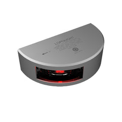 Lopolight Series 301002  Port Sidelight  2NM  Vertical Mount  Red  Silver Housing 301002