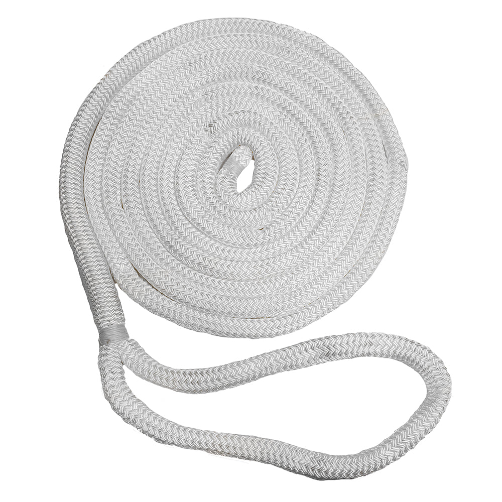 New England Ropes 38 Double Braid Dock Line  White  15 C50501200015