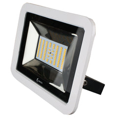 Lunasea 35W Slimline LED Floodlight 120240VAC Only Cool White 4500 Lumens 3 Cord  White Housing LLB36MN4100