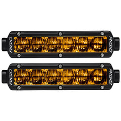 RIGID Industries 6 SRSeries SAE Compliant Fog Light  Black wYellow Light 906704
