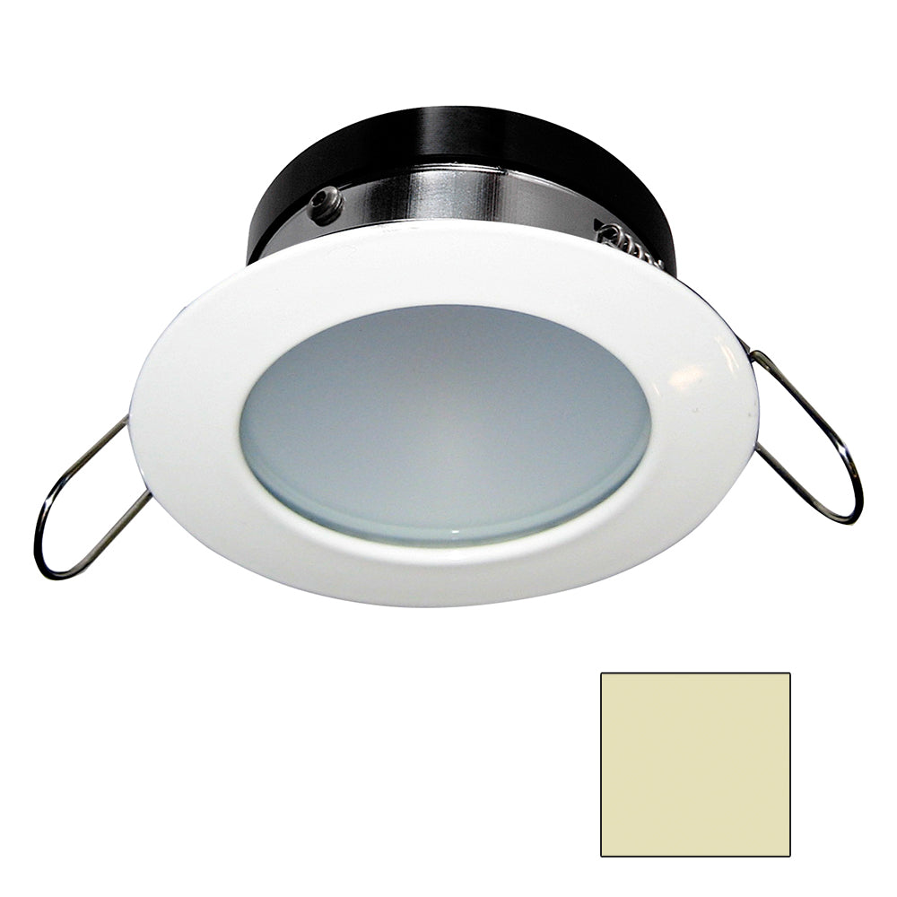 i2Systems Apeiron A1110Z  45W Spring Mount Light  Round  Warm White  White Finish A1110Z31CAB