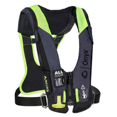 Onyx Impulse AM 33 All Clear wHarness AutoManual Inflatable Life Jacket  Grey 13430070100421