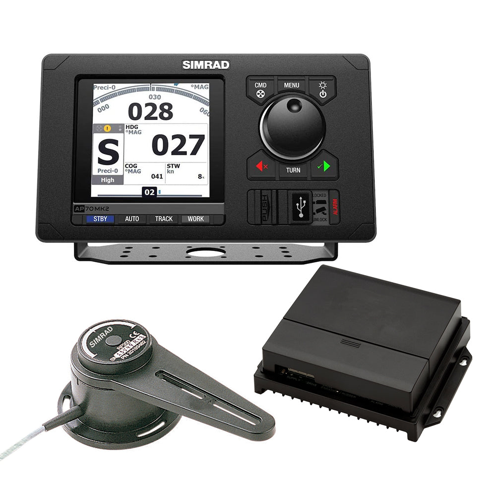 Simrad AP70 MK2 Autopilot Basic Pack Includes AP70 MK2 Control Head AC70 Course Computer  RF300 Feedback 00015039001