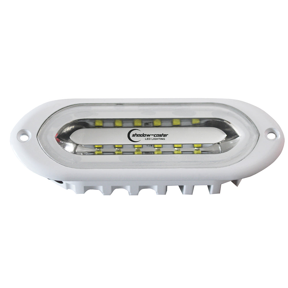 ShadowCaster SCMSL Series Flush Mount Spreader Light  White Housing  WhiteBlueRed SCMSLFWBRWH