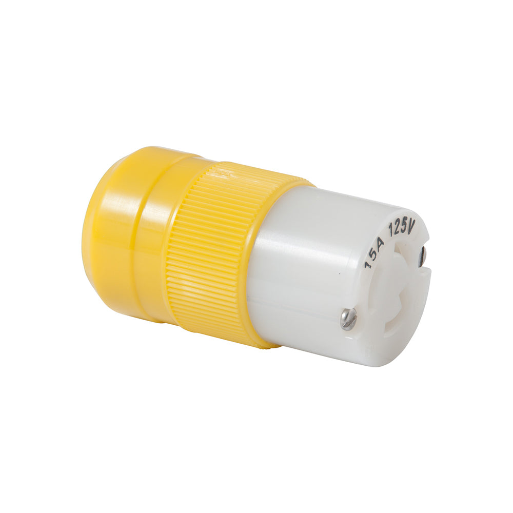 Marinco Locking Connector  15A 125V  Yellow 4731CR