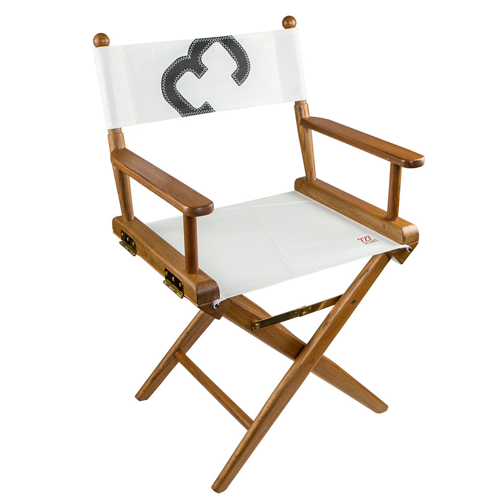 Whitecap Directors Chair wSail Cloth Seating  Teak 61044