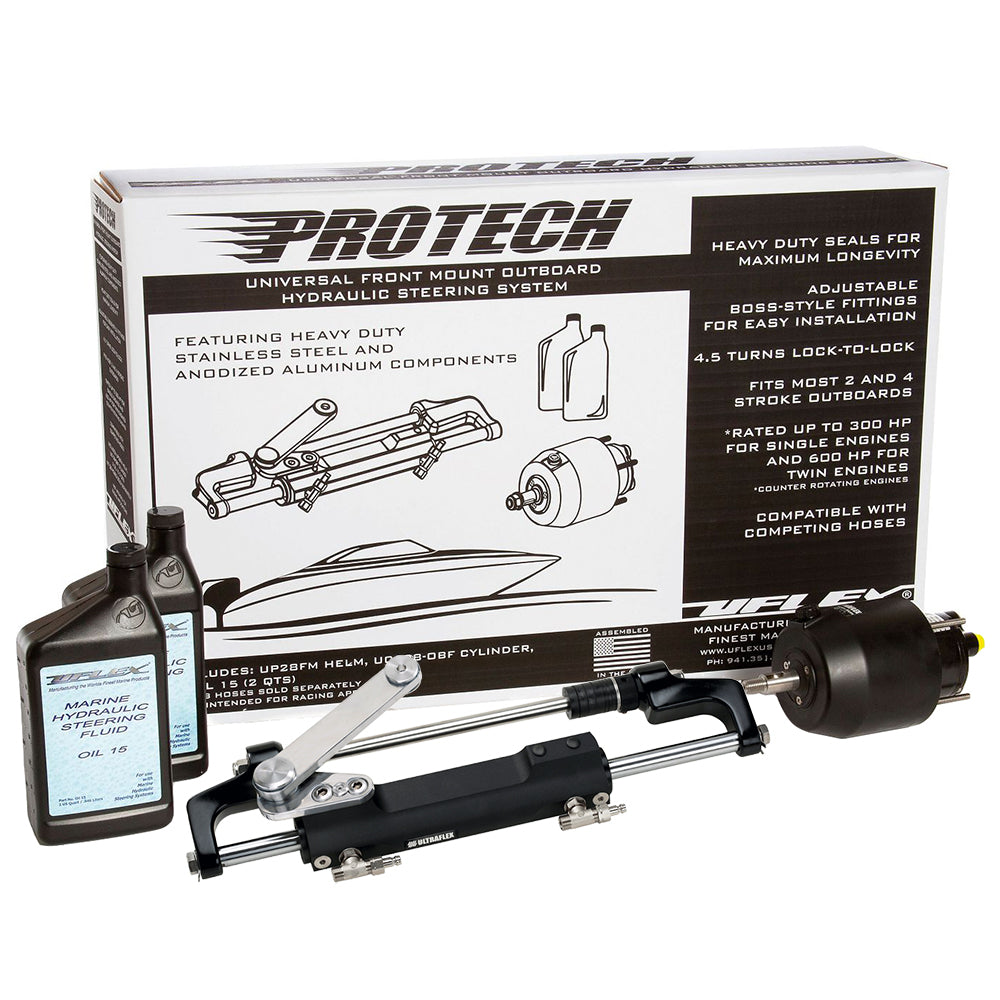Uflex PROTECH 11 Front Mount OB Hydraulic System  Includes UP28 FM Helm Oil  UC128TS1 Cylinder  No Hoses PROTECH 11