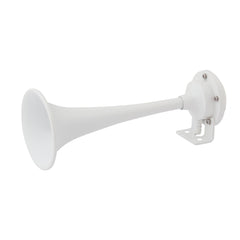 Marinco White Epoxy Coated Single Trumpet Mini Air Horn 10104
