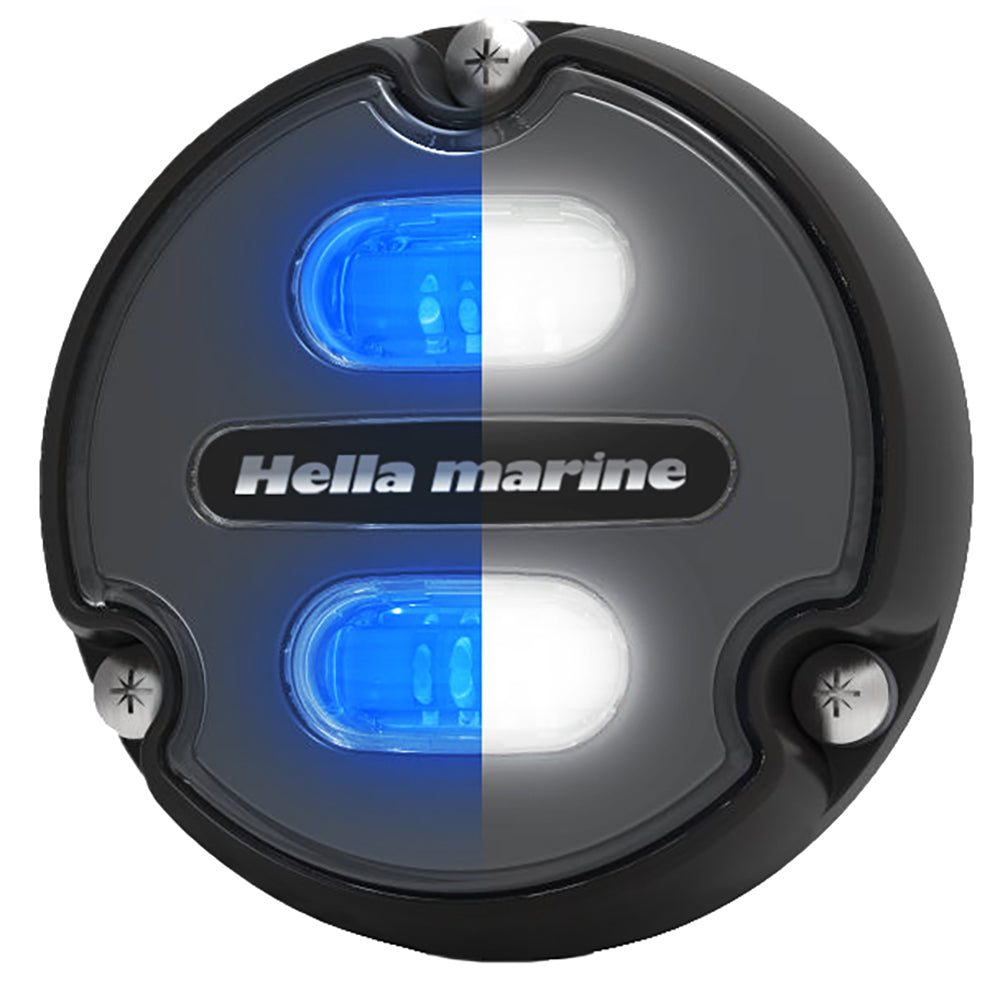 Hella Marine Apelo A1 Blue White Underwater Light  1800 Lumens  Black Housing  Charcoal Lens 016145001