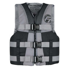 Full Throttle Teen Nylon Life Jacket  GreyBlack 11220070101022
