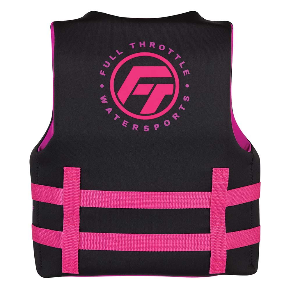 Full Throttle Youth RapidDry Life Jacket  PinkBlack 14210010500222