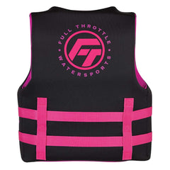 Full Throttle Youth RapidDry Life Jacket  PinkBlack 14210010500222