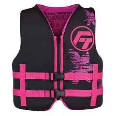 Full Throttle Youth RapidDry Life Jacket  PinkBlack 14210010500222