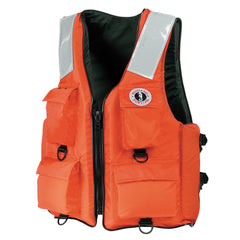 Mustang 4Pocket Flotation Vest  Orange  Large MV3128T22L216