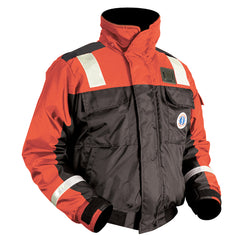 Mustang Classic Flotation Bomber Jacket wReflective Tape  OrangeBlack  Large MJ6214T133L206