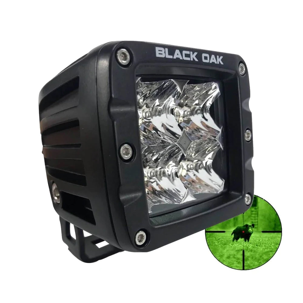 Black Oak Pro Series 30 2 940nm Infrared Pod Light  Flood Optics  Black Housing 2IRPOD940