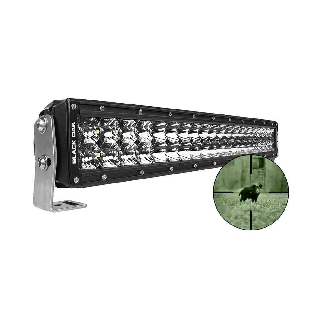 Black Oak Pro Series Double Row Combo Infrared 20 940nm Light Bar  Black 20IR940