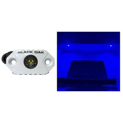 Black Oak Rock Accent Light  Blue LEDs  White Housing MALB