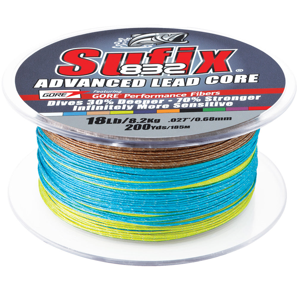 Sufix 832 Advanced Lead Core  18lb  10Color Metered  200 yds 658218MC