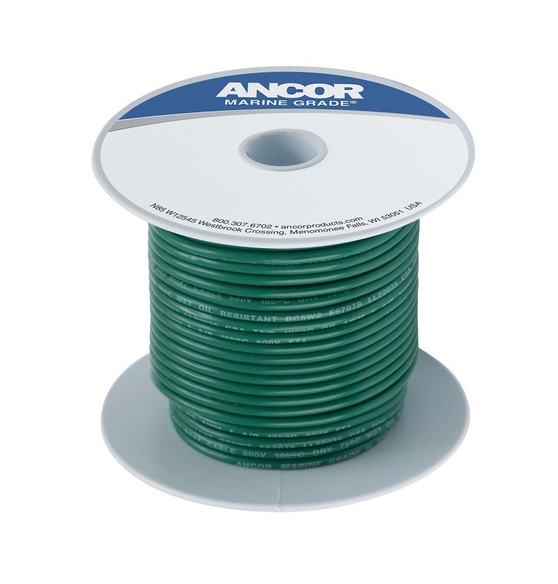 Ancor #10 Green 25ft Spool Tinned Copper