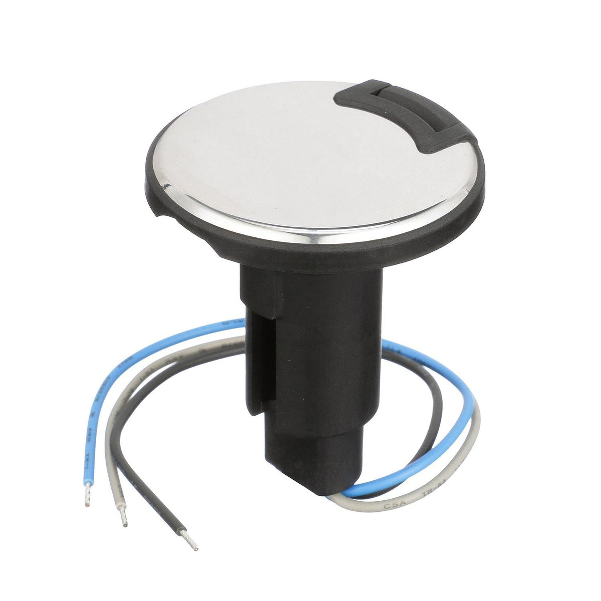 Attwood 910R Series Round Base 3-Pin Over Mold 306 Stainless Steel Black Cover