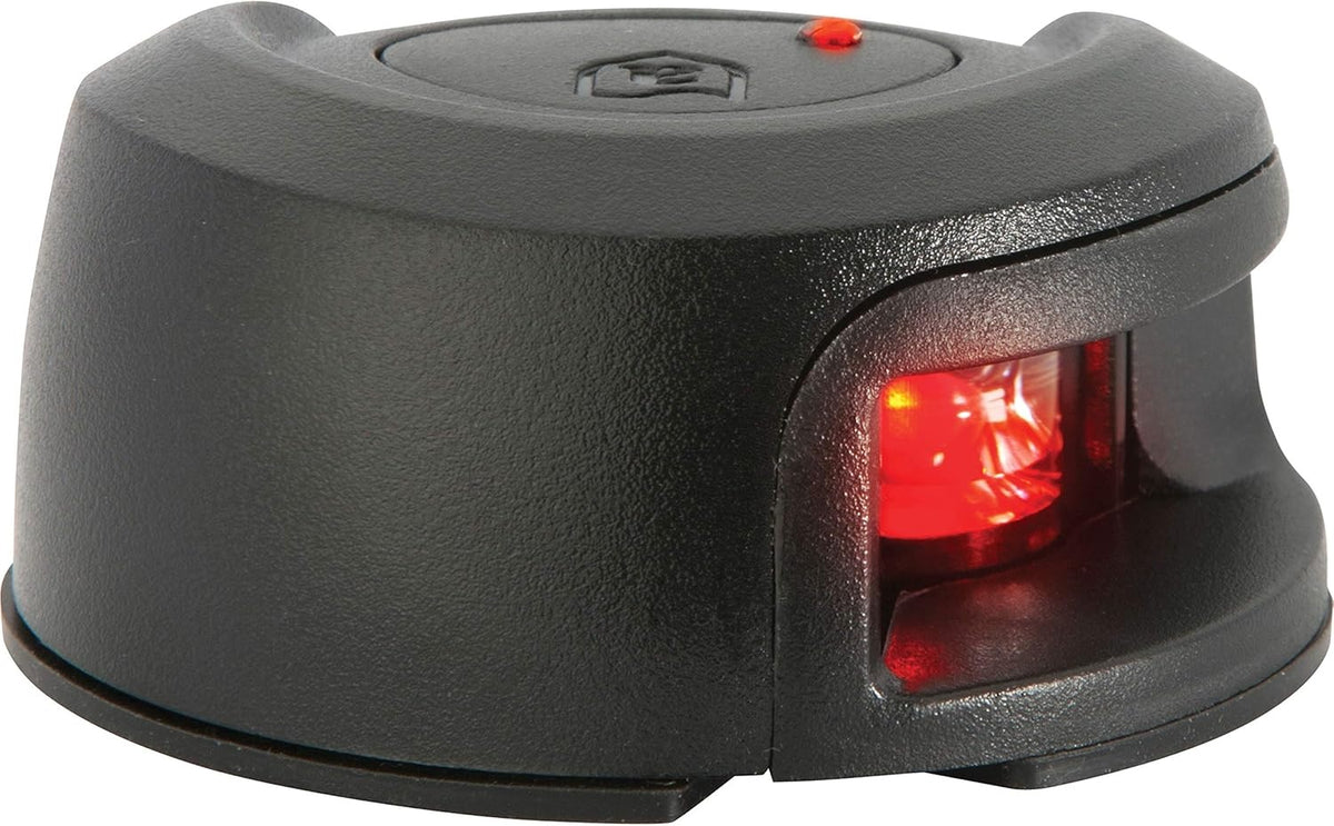 Attwood LightArmor Deck Mount LED Navigation Light 2NM Black Composite Red