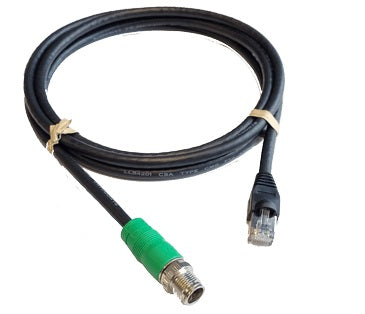Lowrance 49.2ft Ethernet Cable Green M12 8-pin male-RJ45 Male